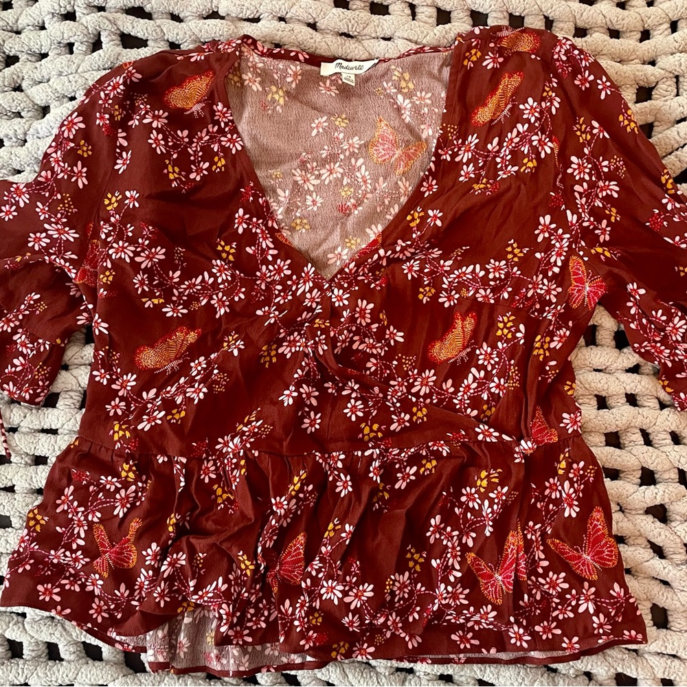 Madewell wrap blouse